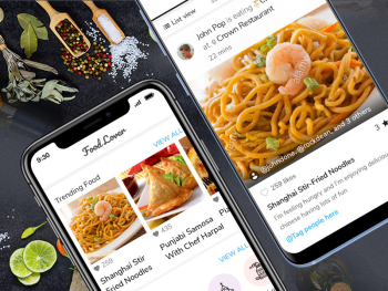 Food Lover App - PSD template