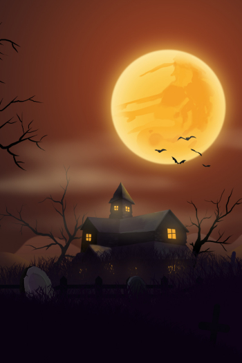 halloween night sky vertical background