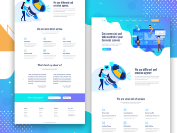 Homepage design - PSD template