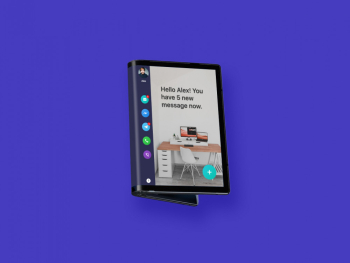 Flexible screen mobile Mock Up - PSD template