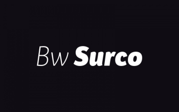 Bw Surco Humanist Sans Serif Typeface