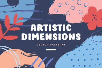 Artistic Dimension Abstract Patterns - 50 vector elements and 24 patterns included