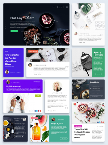 Flat Lay Free UI Kit