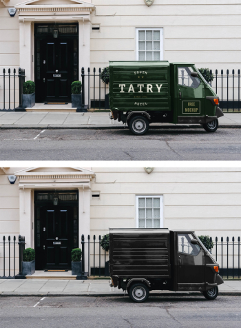 Piaggio Truck Mockup