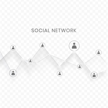 Gray social network technology icons background PNG