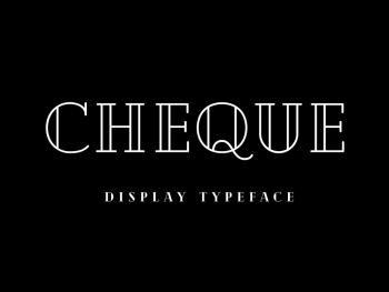 Cheque Free Display Typeface