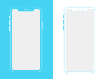 Free iPhoneX Outline Mockup - PSD template