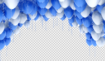 Blue Birthday Balloons Background