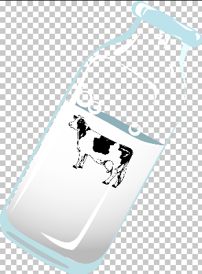 Bottle Of Milk With Cow - Milk And Cow