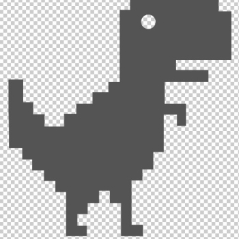 No internet connection, Google Chrome, Black Dinosaur PNG