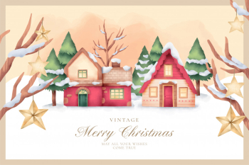 christmas village background