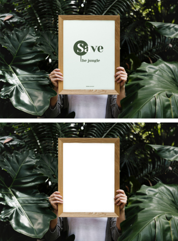 Women Holding Frame Mockup