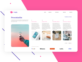 Web page agency marketing - AI + xD