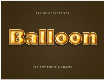 Balloon PSD Text Effect Free Download