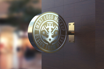 Round Sign Reflective Mockup Round Sign Reflective Mockup