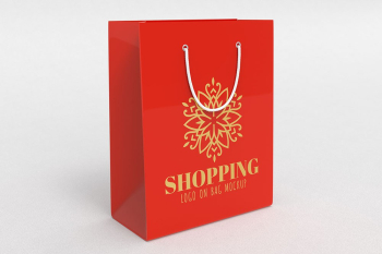 Shopping Bag Gold and Red Shopping Bag Gold and Red