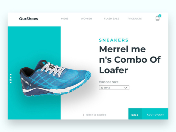 Sneaker Landing Page - PSD template