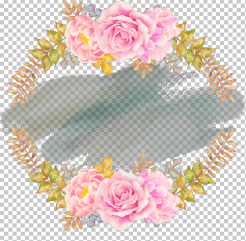 Watercolor Painting Flower Circle