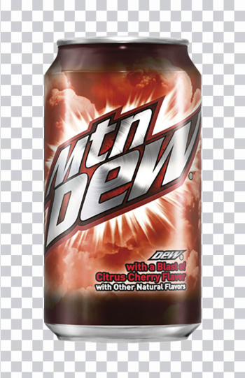 Mountain Dew, Dew Soda Can, Fizzy Drinks, Diet Mountain Dew Cherry, cherry flavor – PngNest