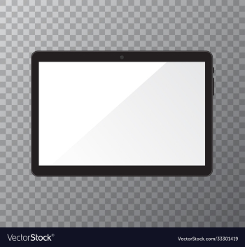 0001 realistic tablet pc computer with blank