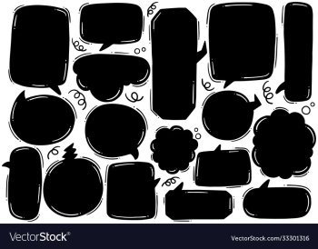 0015 hand drawn background set cute speech