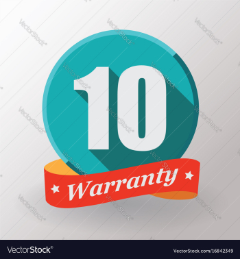 10 warranty label vector image 10 warranty label vector image