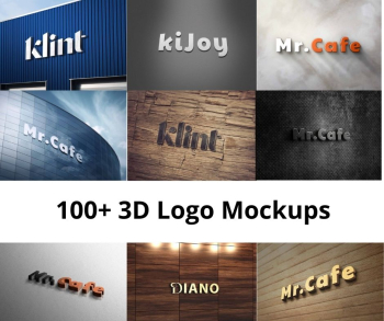 100+ 3D Logo Mockup - Freebies Mockup