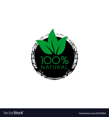100 natural leaf badge label seal sticker 100 natural leaf badge label seal sticker