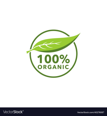 100 organic symbol leaf badge label seal 100 organic symbol leaf badge label seal