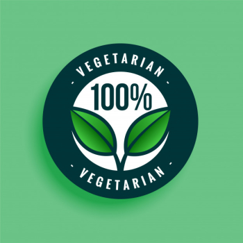 100% vegetarian label Free Vector 100% vegetarian label Free Vector