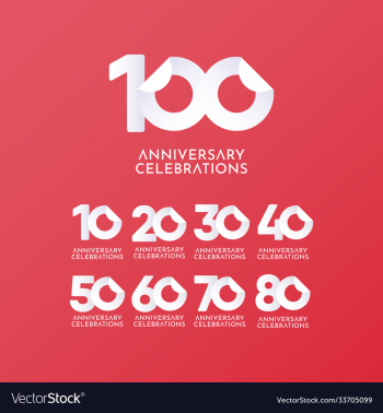 100 years anniversary celebration logo icon