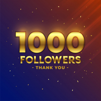 1000 followers celebration thank you banner Free Vector 1000 followers celebration thank you banner Free Vector