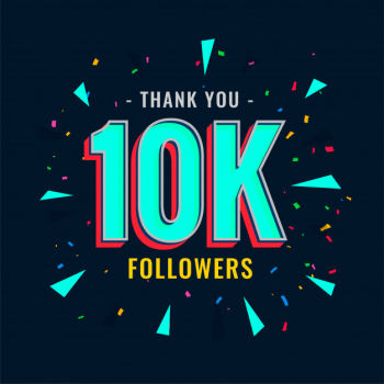 10k social followers and subscribers template Free Vector 10k social followers and subscribers template Free Vector