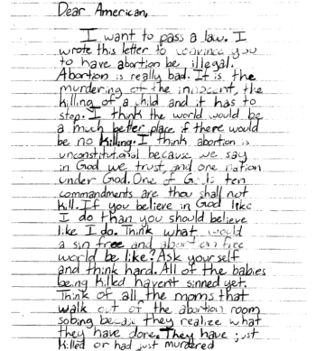 12-Year-Old Girl Sends a Letter to Every Legislator Urging Them to ...