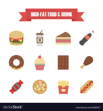121hi fat food white vector image 121hi fat food white vector image