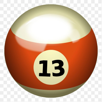 13 billiard ball png sticker, | Free PNG - rawpixel 13 billiard ball png sticker, | Free PNG - rawpixel