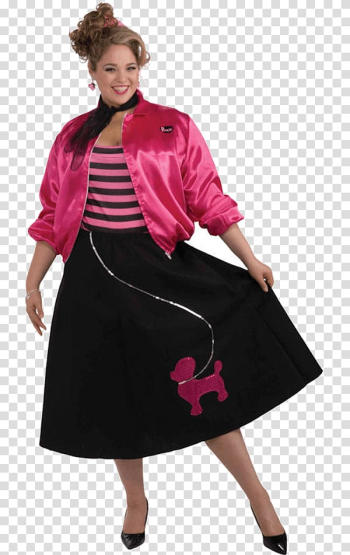 1950s Poodle skirt Clothing sizes Costume, jacket transparent background PNG clipart 1950s Poodle skirt Clothing sizes Costume, jacket transparent background PNG clipart
