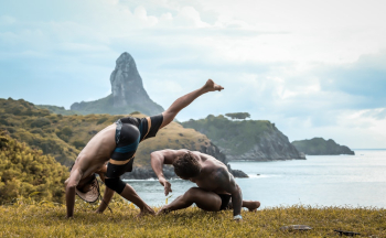 2 Men Performing Capoeira on Grass 2 Men Performing Capoeira on Grass