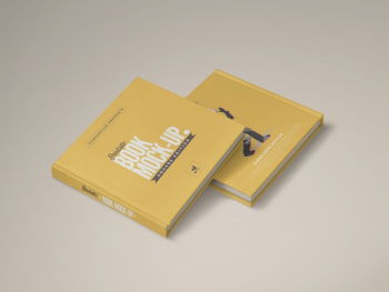 2 square books mockup