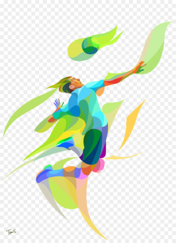 2016 Summer Olympics Beach volleyball 4K resolution Wallpaper - Playing volleyball players colored blocks 