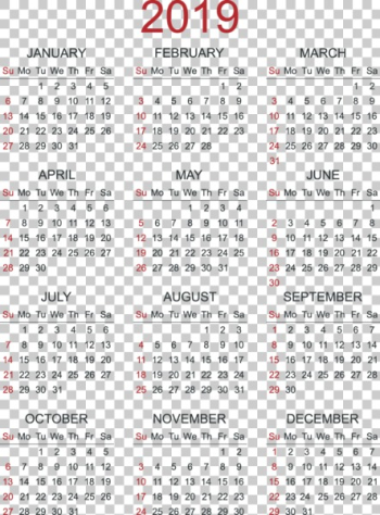 2019 Calendar PNG 2019 Calendar PNG