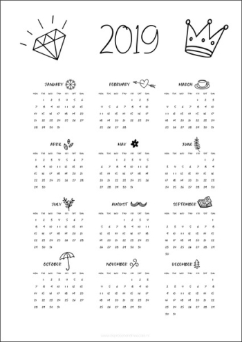 2019 Calendar template 2019 Calendar template
