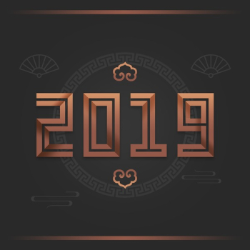 2019 - golden business luxury new year