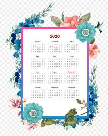 2020 flower yearly calendar downloadable template. - others 2020 flower yearly calendar downloadable template. - others