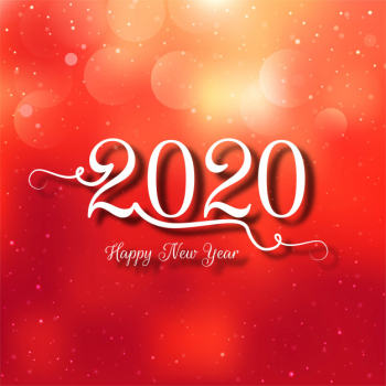 2020 new year celebration card Free Vector