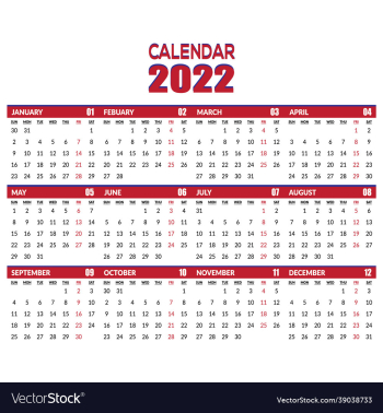 2022 one page calendar 2022 one page calendar