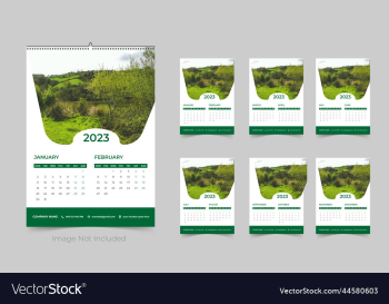 2023 wall calendar design template