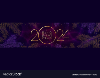 2024 happy new year bright banner