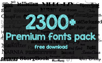 2300+ Premium Fonts Pack Free Download