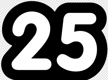 25 Number Transparent 25 Number Transparent